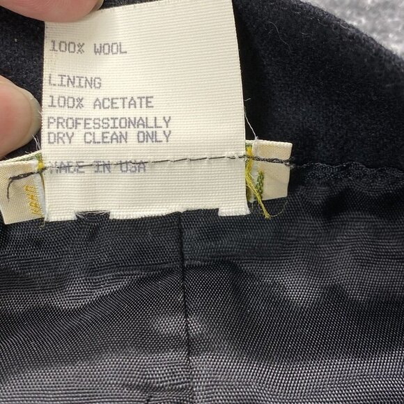 VTG LL Bean Skirt Womens 14 Black 100% Wool USA Made Pockets Lined 27”L Career - Picture 7 of 13